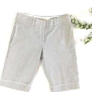 Sophie Max Blue White Stripe Bermuda Shorts